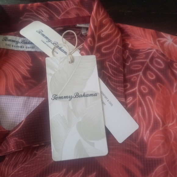 Tommy Bahama The Bahama Coast SZ XL Chili Pepper Color Tropical Print Luminescen - Picture 8 of 9